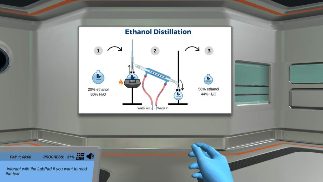 Exploring a Distillation Apparatus Virtual Lab Labster