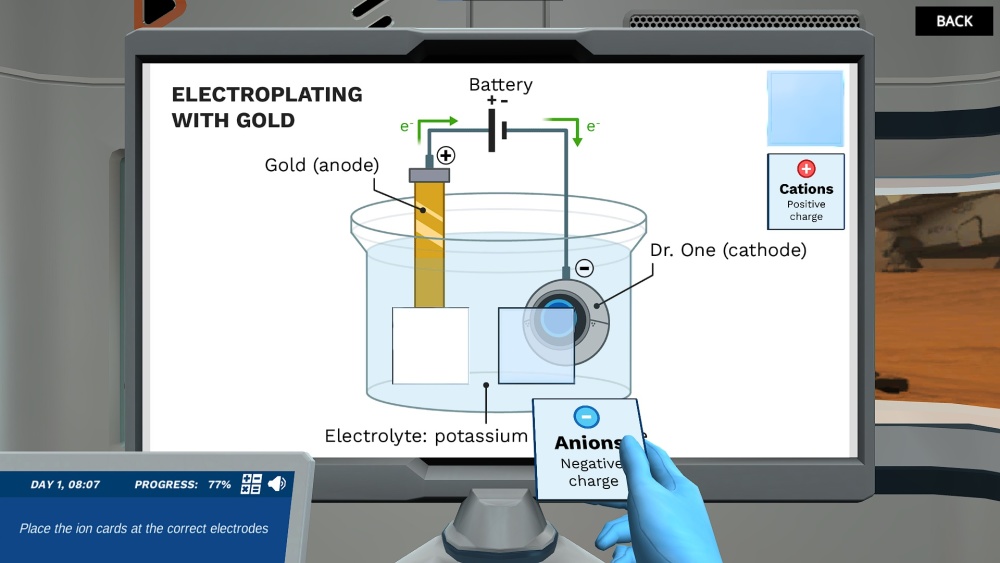 Placing ion cards at the correct electrode