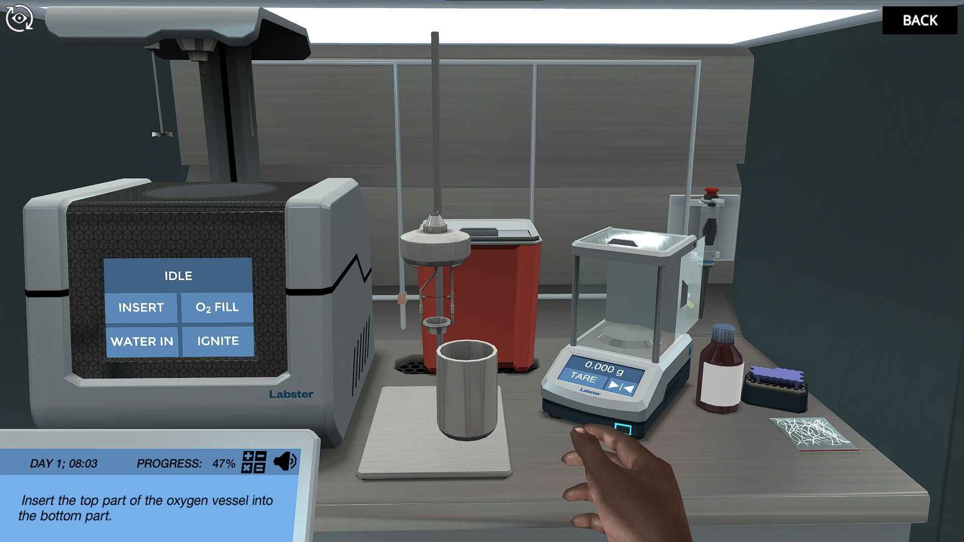 Calorimetry Using a bomb calorimeter Virtual Lab