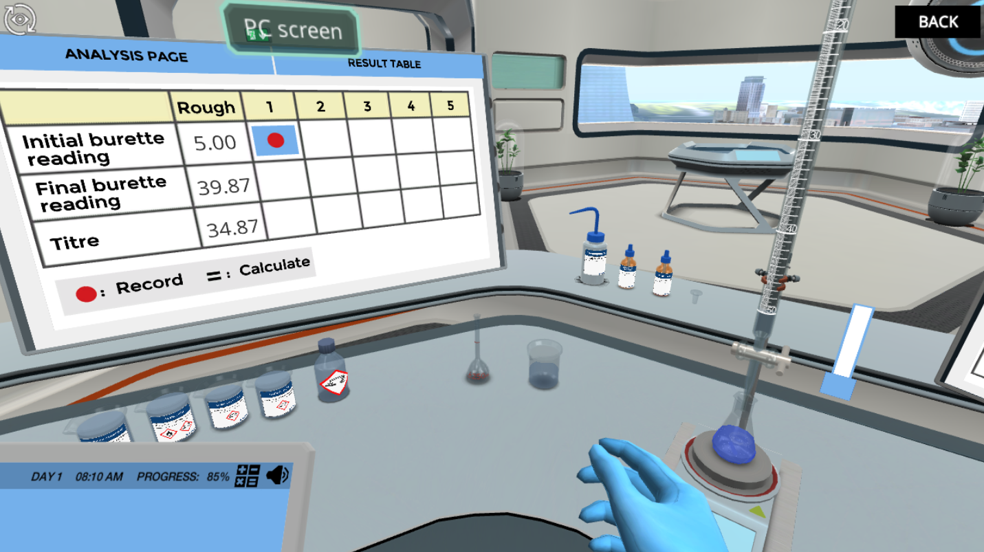 Titration Neutralize an acid lake contamination Virtual Lab