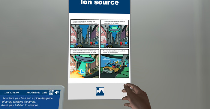 Preview of Comic story for ion source simulation.