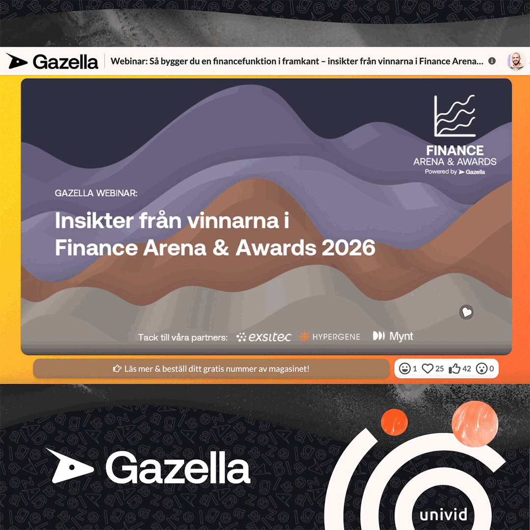 Finance webinar for Nordics CFO community with Gazella - hosted on Univid and Lyyti Finance webinar for Nordics CFO community with Gazella - hosted on Univid and Lyyti