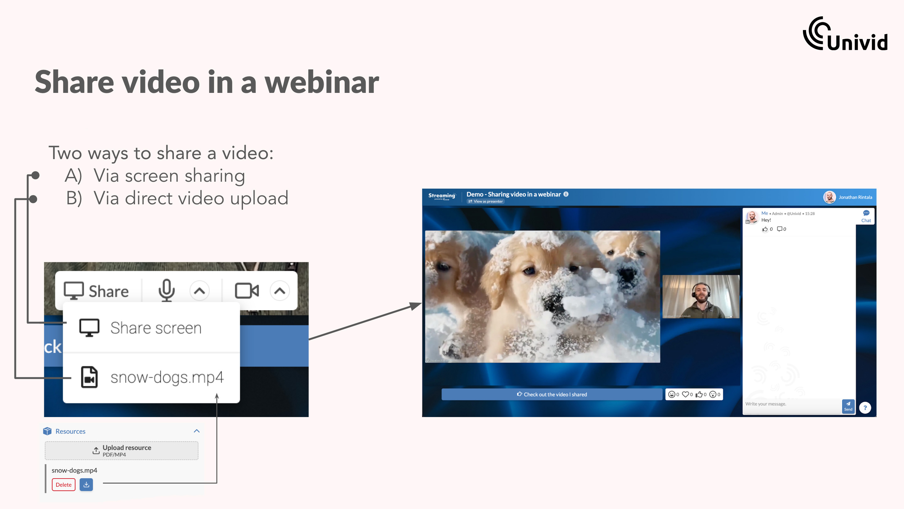 How to share video in a live webinar