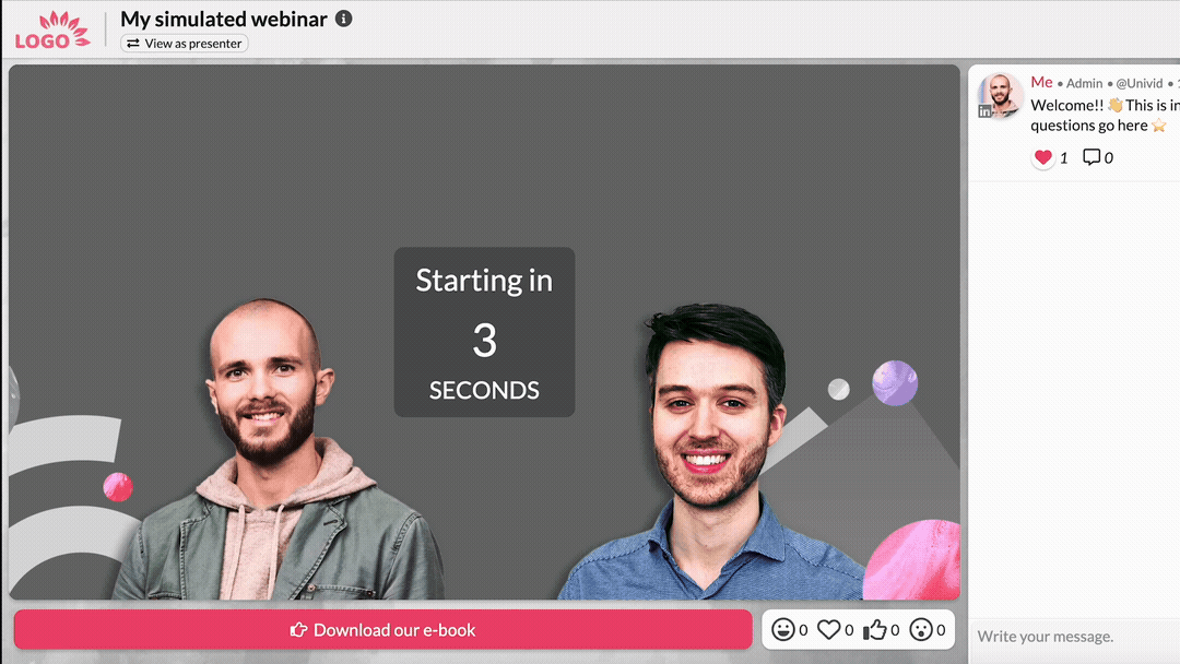 Simulated live webinar (simulive) in action - Going live