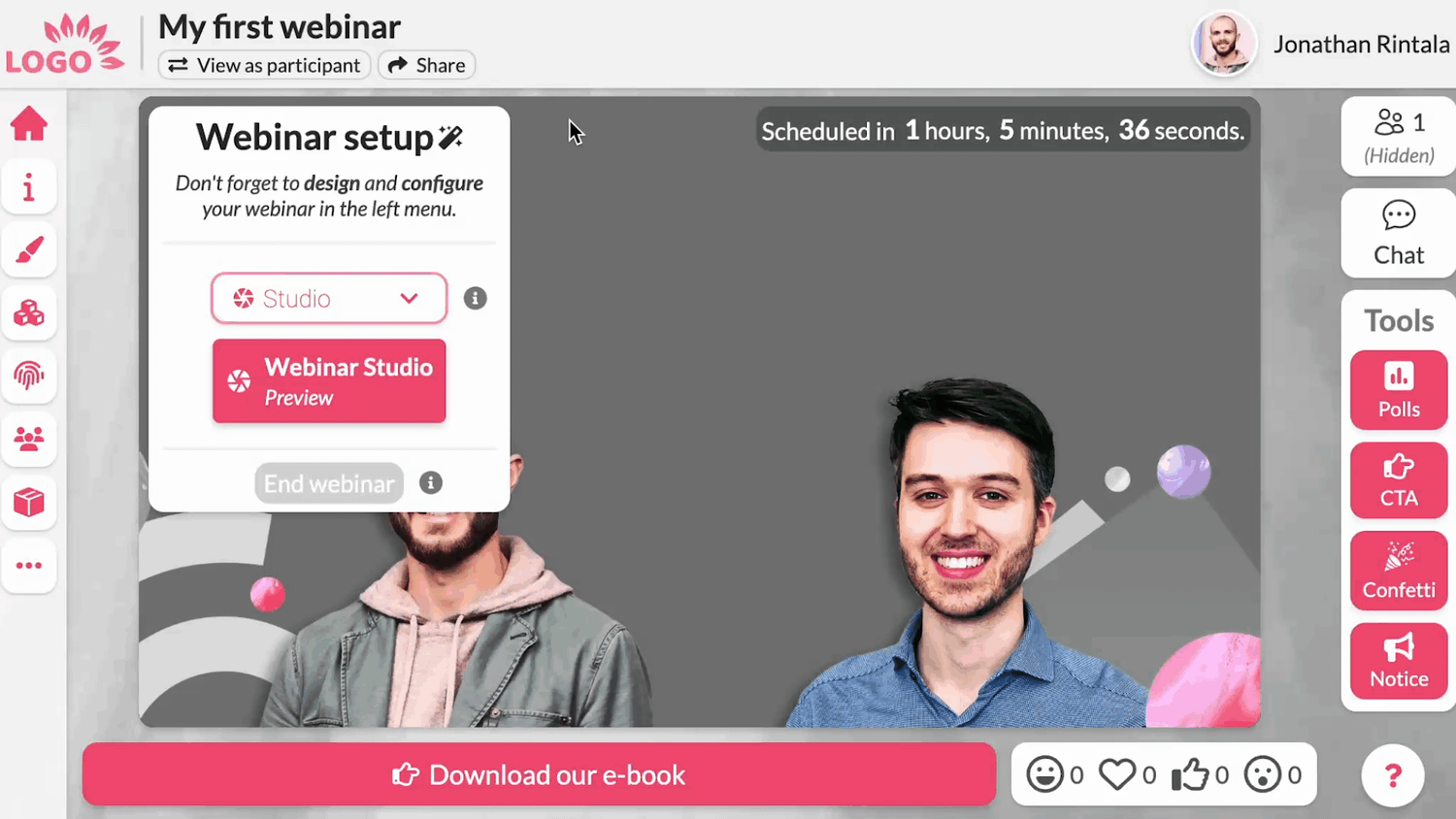 Share webinar link