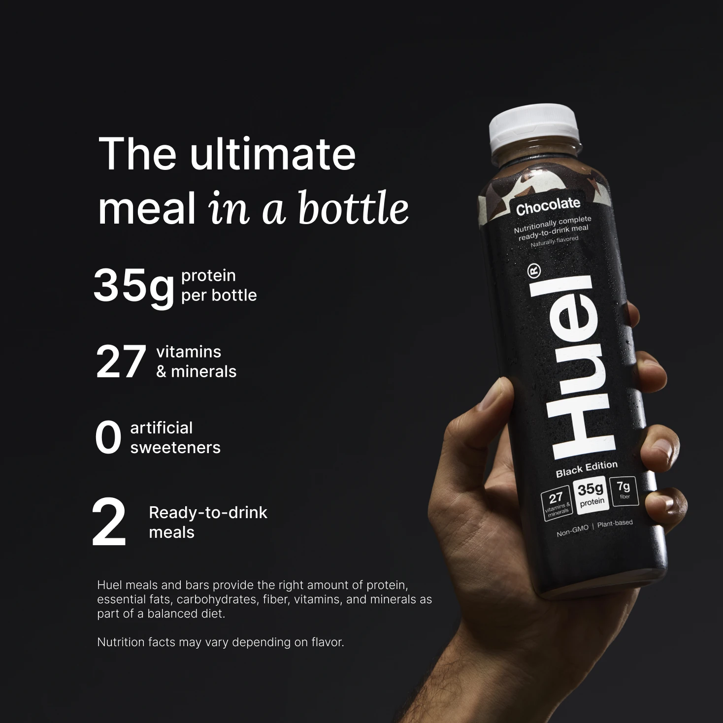 Huel 3袋 Black Edition | Meal Replacement Protein Powder | Huel US