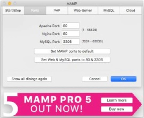 mamp-preferences