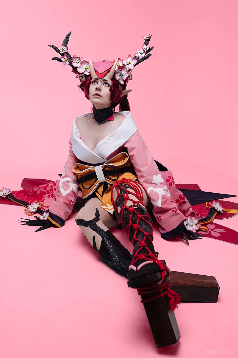 Momo no Sei cosplay shibari shoot with suspension (ONMYOJI) - gallery image 5