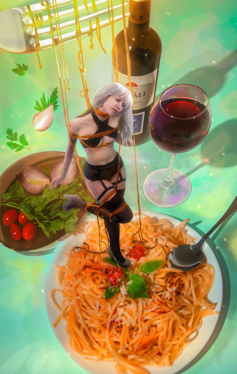 Spaghetti humanization based on art by Wei Feng