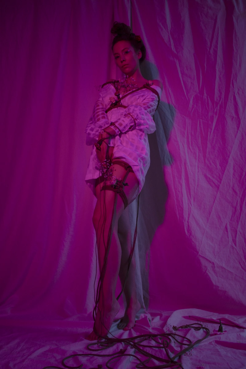 Karrie in pink neon lights - gallery image 13