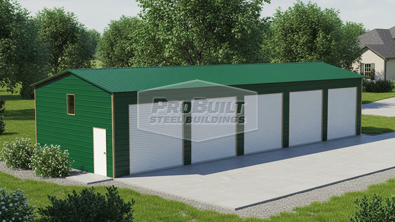 20x60 Vertical Roof Garage - Probuilt Steel Buildings