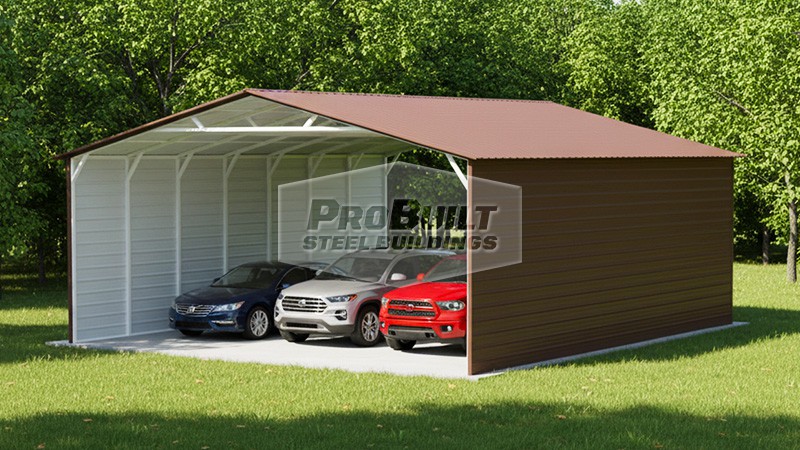 28x35 Vertical Roof Carport