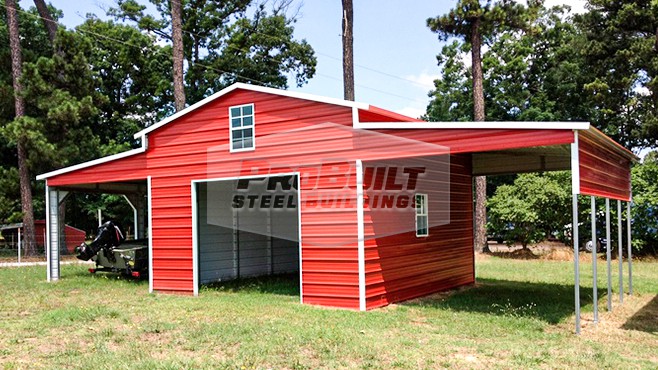 42X21 A-Frame Roof Metal Barn