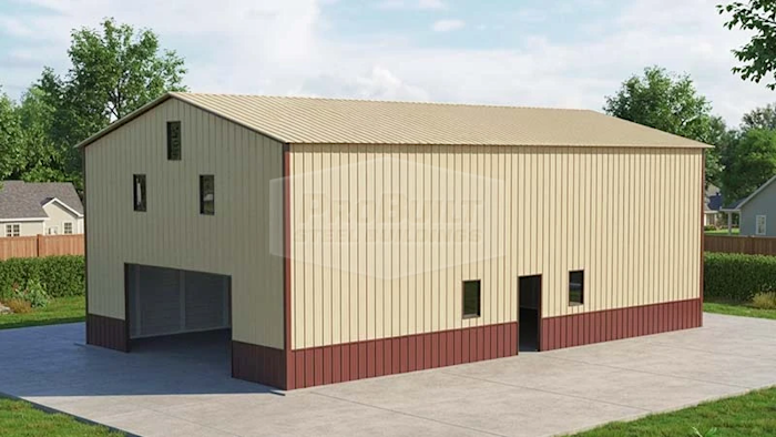 30x51 Vertical Roof Steel Garage