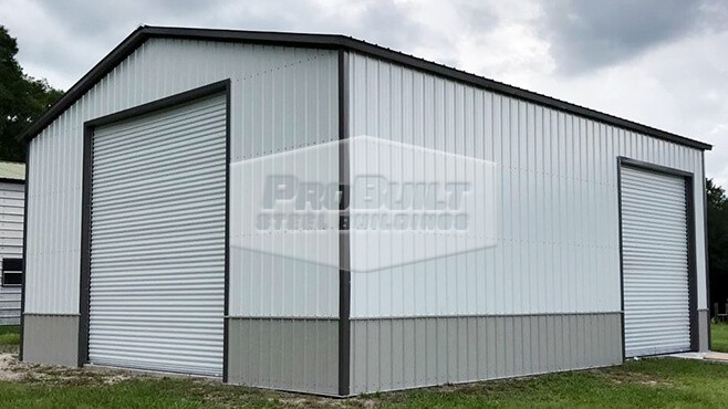 40x61 Vertical Roof Side Entry Garage