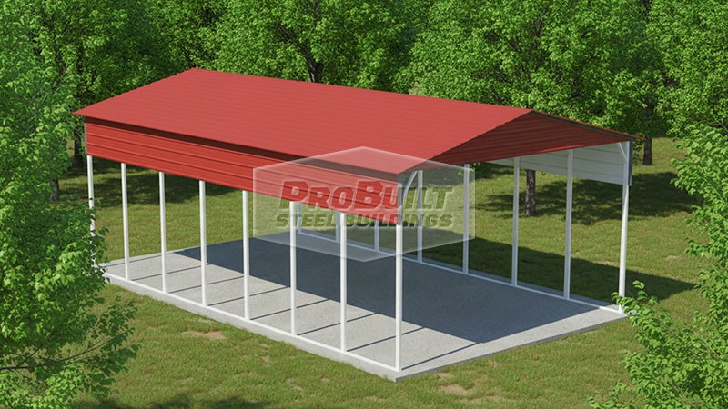 20x35 Boxed-Eave Roof Carport
