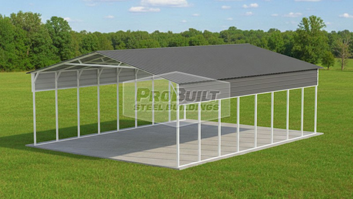 30x40 Vertical Roof Carport