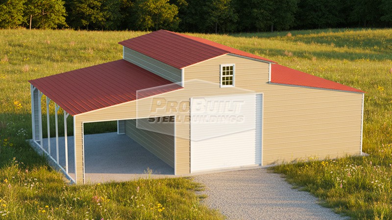 40x25 Boxed-Eave Roof Barn