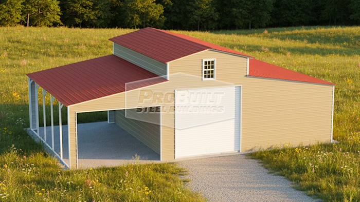 40x25 Boxed-Eave Roof Barn