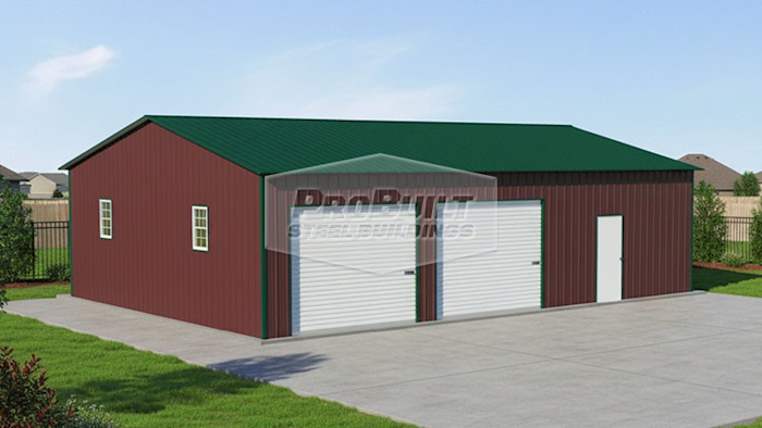 28x40 Vertical Roof Steel Garage