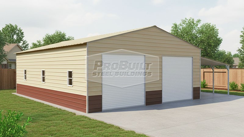 42x40 Garage with Lean-to