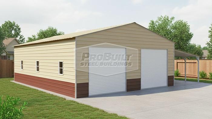42x40 Garage with Lean-to