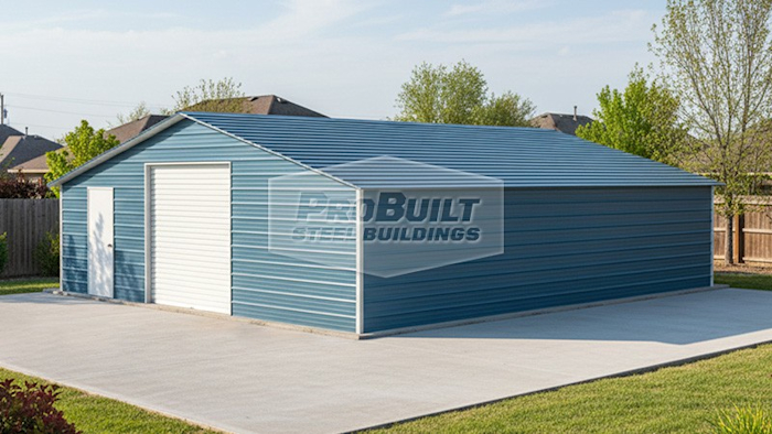 28x30 Boxed Eave Roof Garage