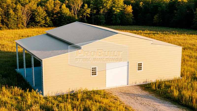 48x35 Barn with Lean To