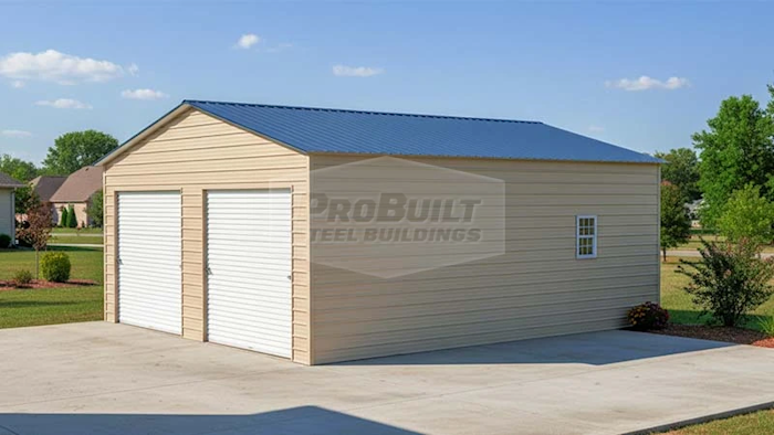 26x30 Vertical Roof Garage