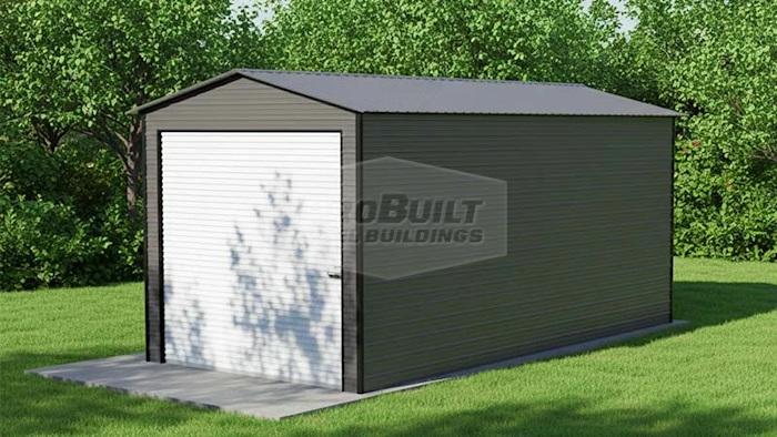 14x30 Enclosed RV Carport