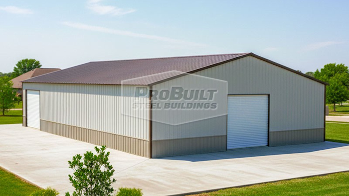 40x61 Vertical Roof Side Entry Garage