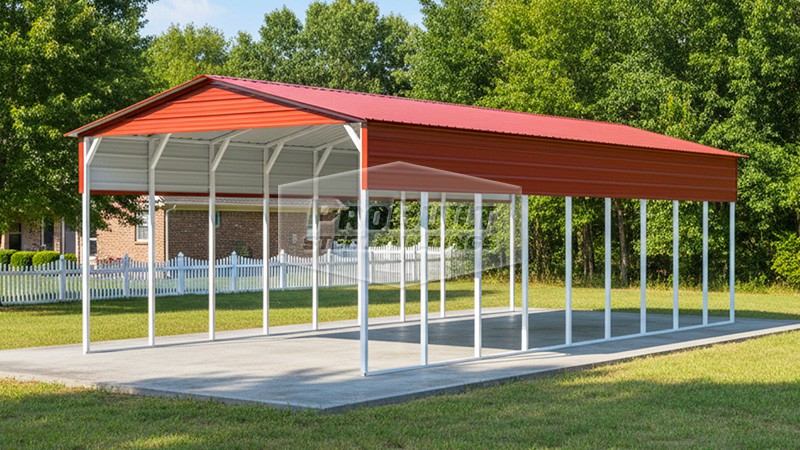 18x45 RV Metal Carport
