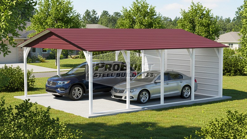 16x20 Boxed Eave Roof Carport