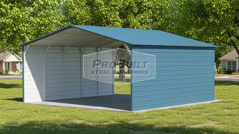 24x25 Vertical Roof Carport