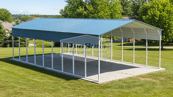 24x45 Vertical Roof Carport