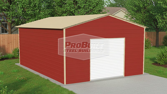 18x25 Boxed Eave Garage