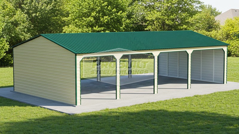 30x55 Vertical Roof Carport