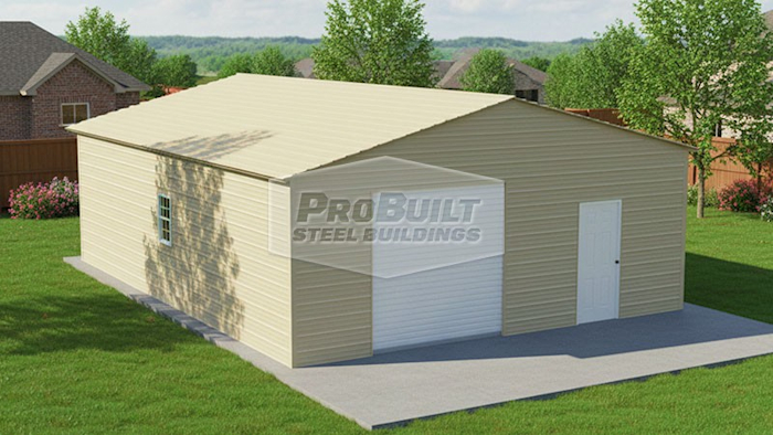 24x30 Boxed-Eave Roof Garage