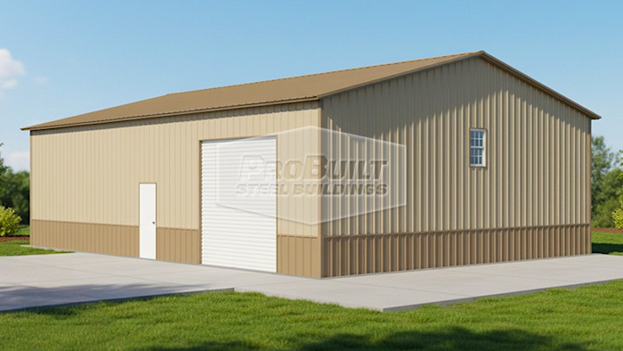 30x46 Vertical Roof Garage
