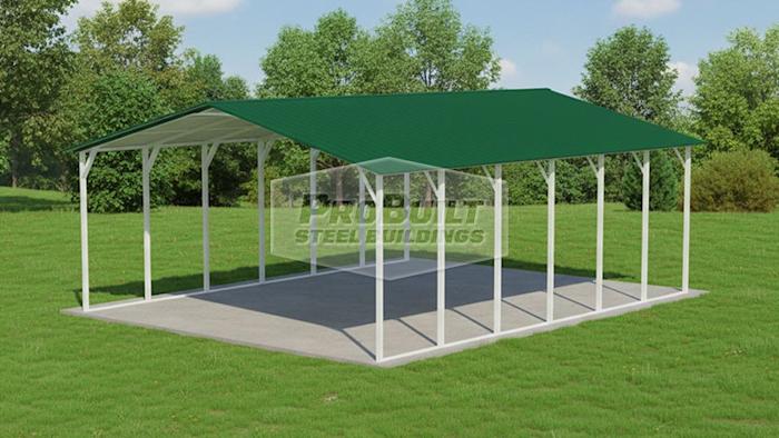 24x30 Vertical Roof Carport