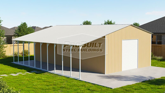 40x50 Garage With Lean To