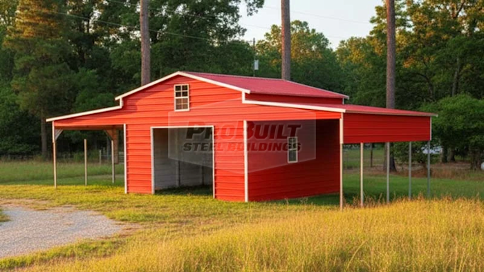 42x21 A-Frame Roof Metal Barn