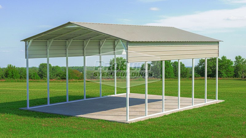 22x30 Vertical Roof Carport