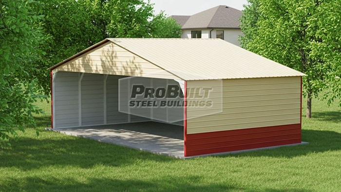40x20 Vertical Roof Carport