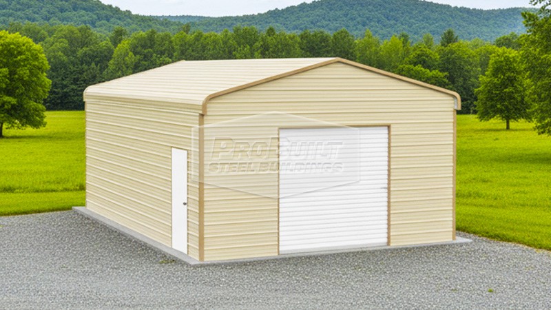 18x25 Regular Roof Garage - Probuilt Steel Buildings