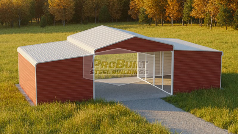 42x20 Metal Barn - 42x20x10 Steel Barn Building for Sale