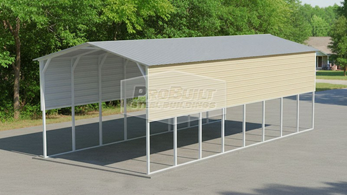 16x40 Vertical Roof Carport
