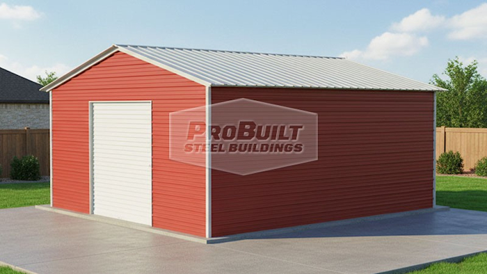 20x20 Vertical Roof Garage