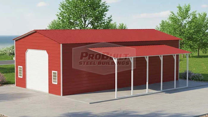 30x41 Vertical Roof Garage