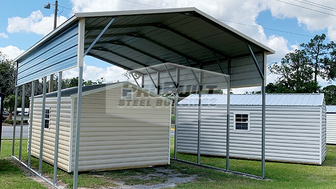 A-frame Roof Metal RV Covers and Carports for Sale